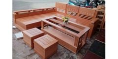 sofa gỗ sồi góc trứng nhỏ